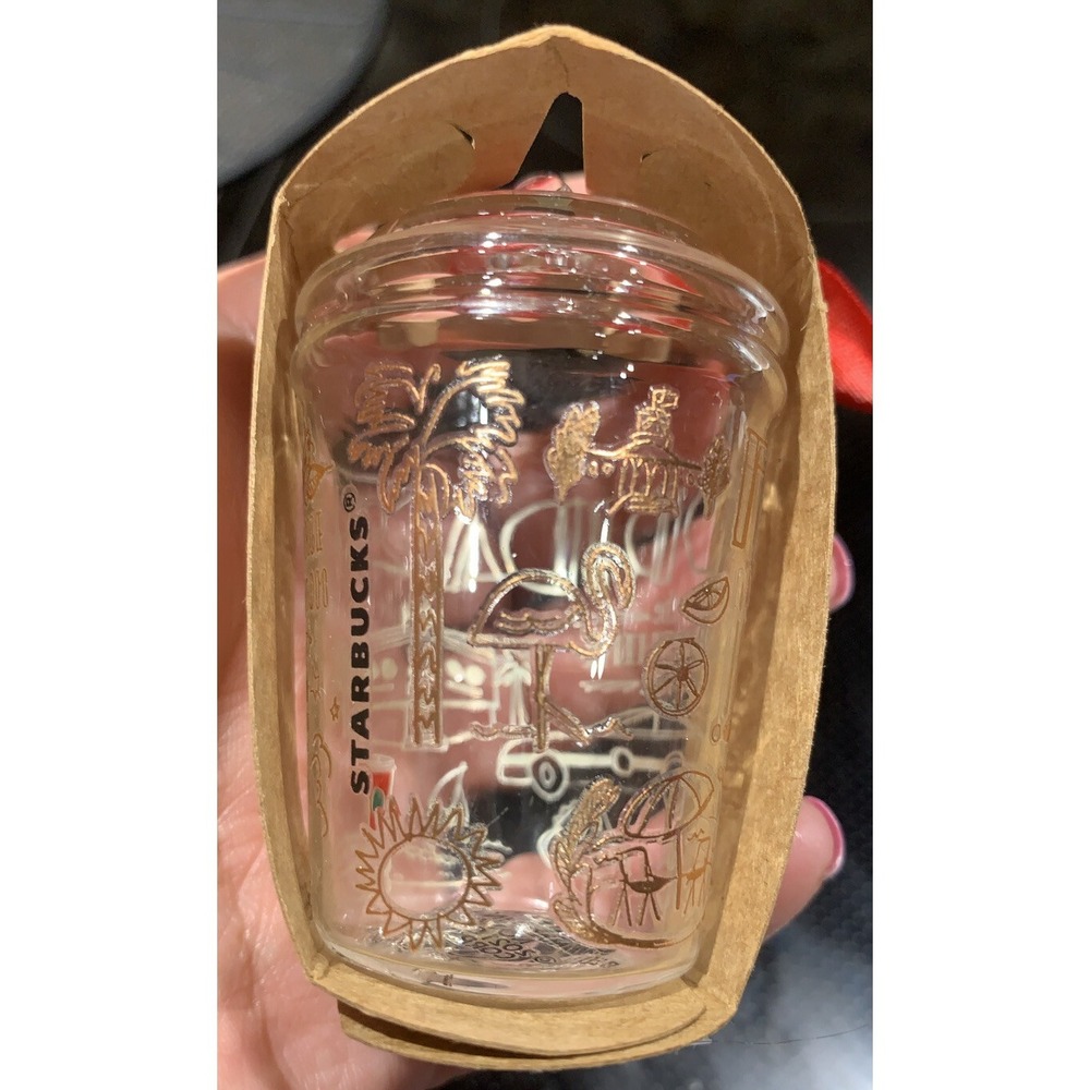 Starbucks Florida Been There Gold Glass Ornament- Holiday 2021